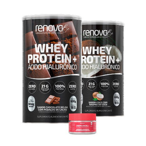 2 Whey Protein com Ácido Hialurônico 1x Creme Retinol