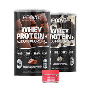 2 Whey Protein com Ácido Hialurônico 1x Creme Retinol